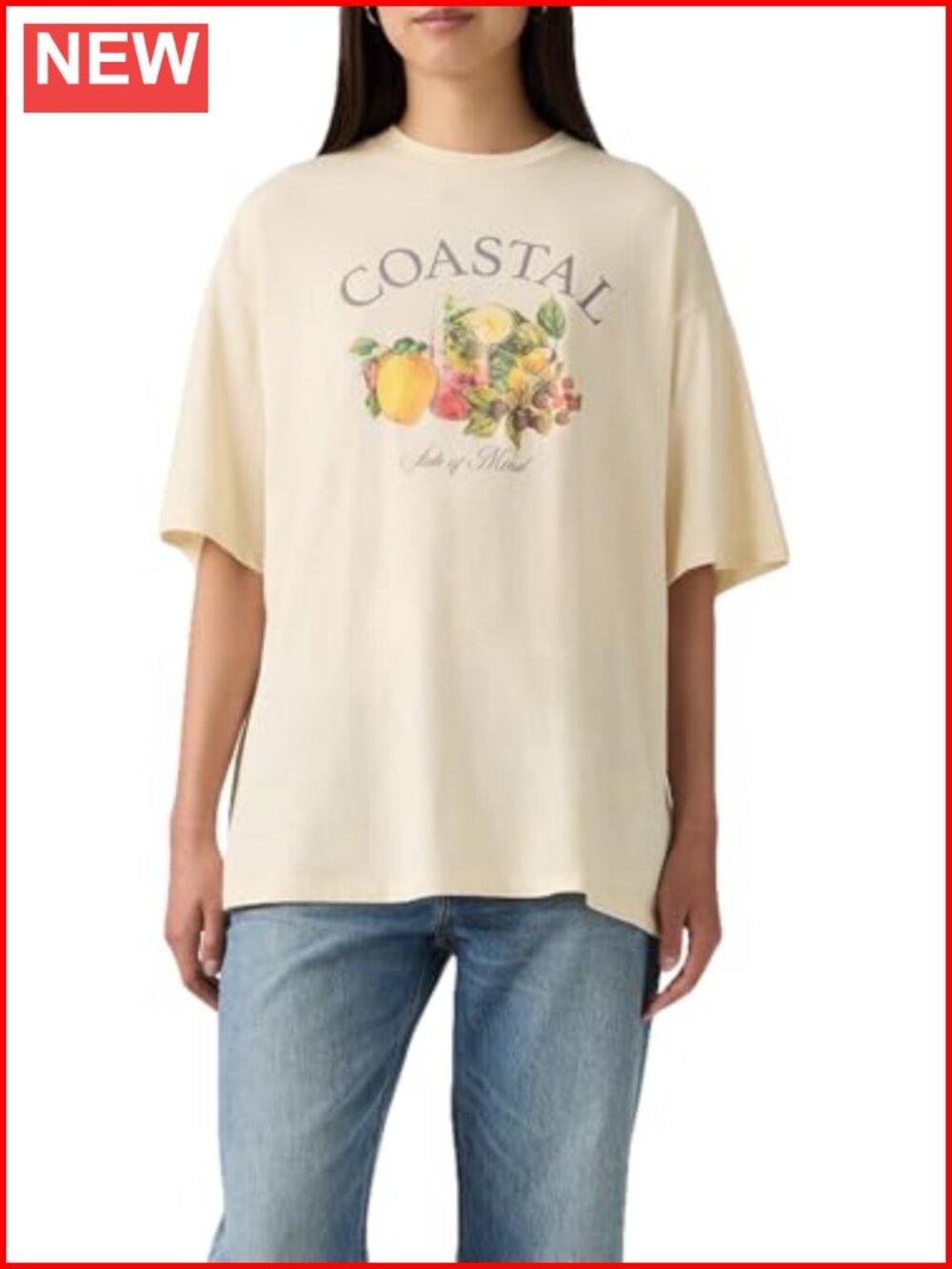 100% Cotton Oversized Fit Graphic Crew Neck Short Sleeve T-Shirt